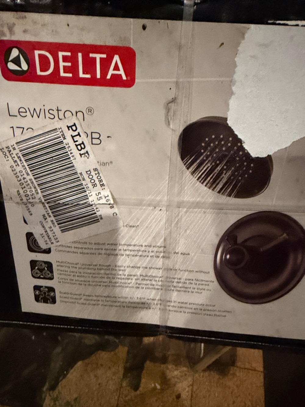 Delta Lewiston Shower Trim in Oil Rubbed Bronze Finish